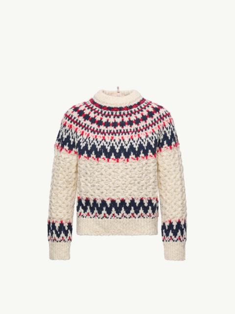 Moncler Grenoble Geometric Jacquard Wool Blend Sweater