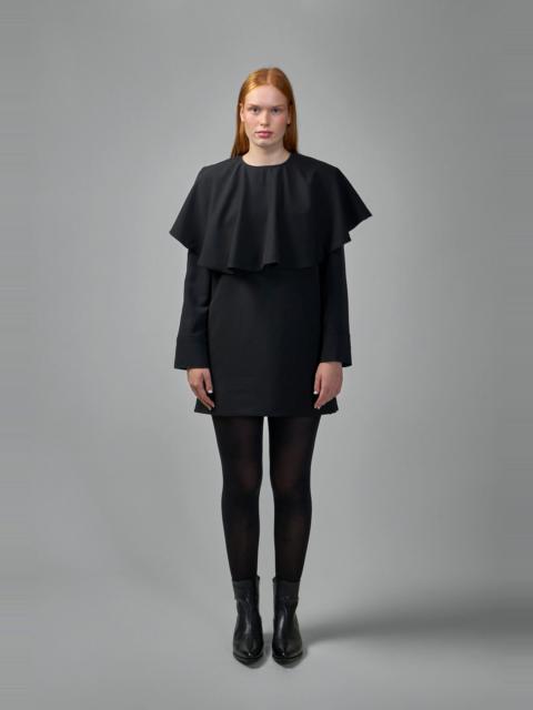 GANNI Light Twill Suiting Circle Collar Mini Dress