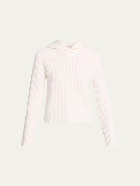 Vince Ribbed Wool-Cashmere Sailor Sweater