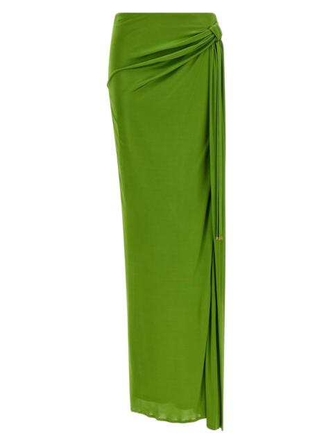 ELISABETTA FRANCHI Shiny viscose skirt