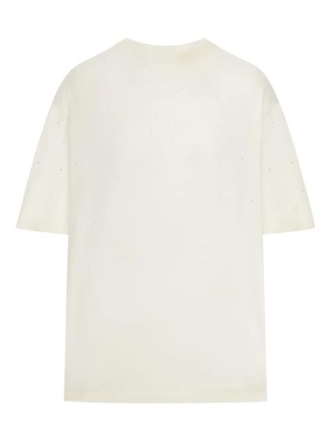 Golden Goose Golden Goose Women Star T-Shirt With Rhinestone And Logo Print On The Back