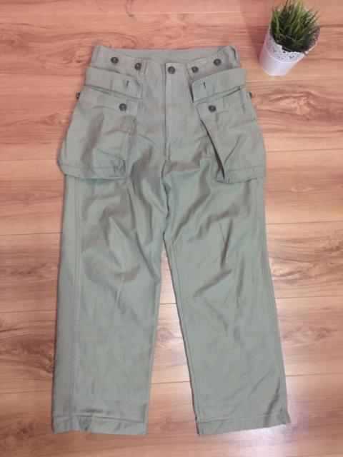 Other Designers Vintage Green Army Cropped Pants Patch Pocket