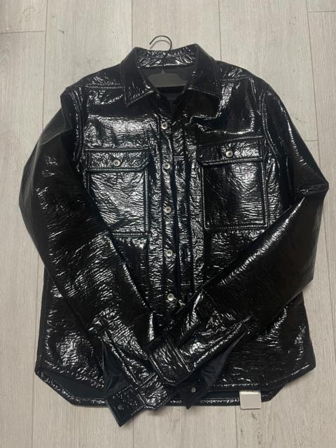 Rick Owens Rick Owens coated fabric varnish effect shirt jacket
