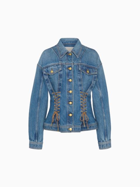 ULLA JOHNSON The Naomi Jacket with Lace Up Detail
