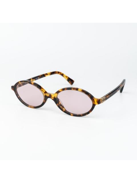 Other Designers Miu Miu REGARD Men Sunglasses Honey Havana Pink MU04ZS 14L4I0 NEW AUTHENTIC