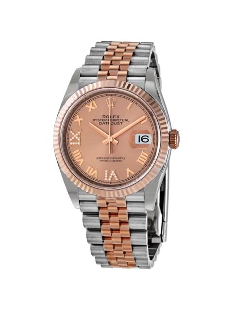 ROLEX Rolex Datejust 36 Automatic Pink Diamond Dial Men's Steel and 18kt Everose Gold Jubilee Watch 126231