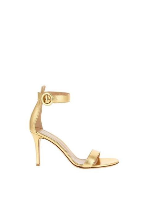 Gianvito Rossi GIANVITO ROSSI Portofino Gold 85mm Sandals New/Authentic (Wo