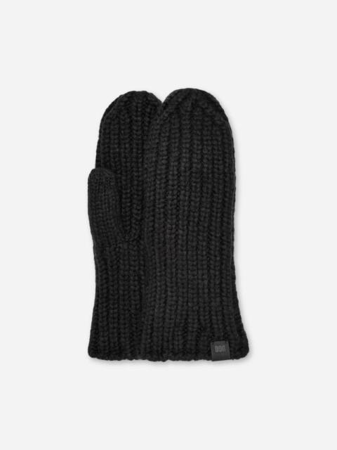 UGG ® Women's Chunky Rib Mitten Knit in Black