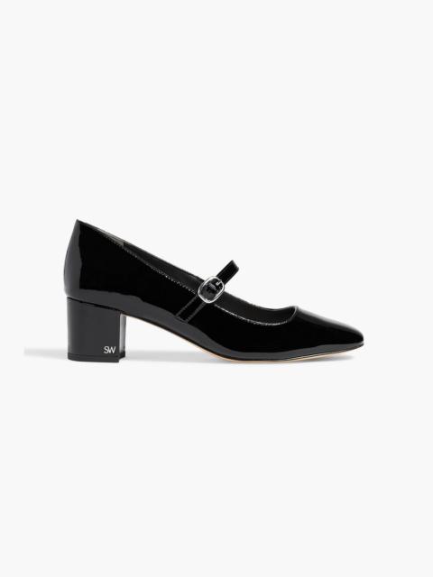 Stuart Weitzman Louise patent-leather Mary Jane pumps