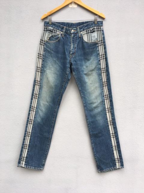 Burberry blue label patchwork jeans