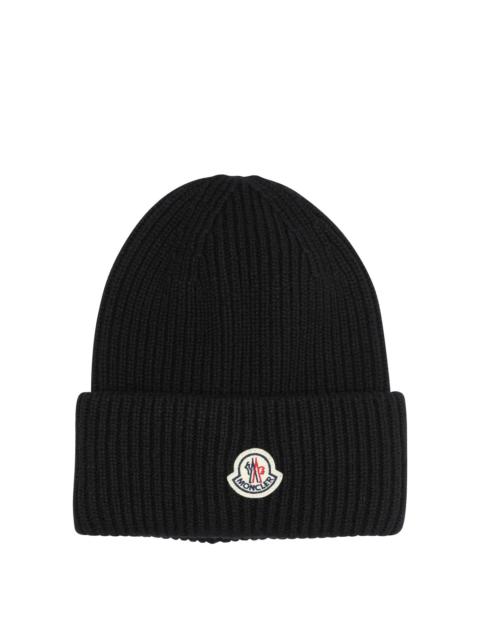 Moncler Moncler Wool and Cashmere Beanie Black Men