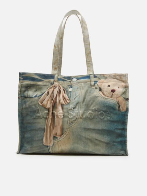 Acne Studios Logo shopper tote - Mid Blue