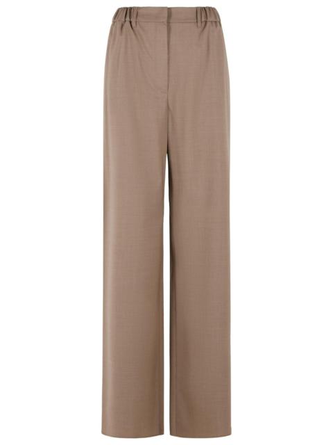 Max Mara Max Mara 'SALPA' Trousers In Tela Stretch Wool In Hazelnut Color