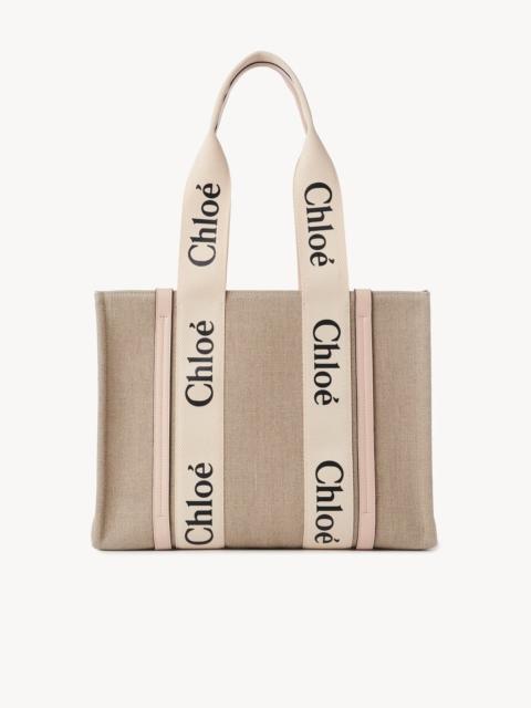 Chloé Chloé "woody" Linen Shoulder Bag