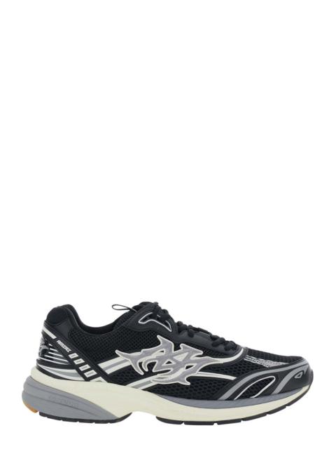 AMIRI Amiri Men 'M-Tech' Black Sneakers With Side Logo Patch In Leather And Fabric For Men