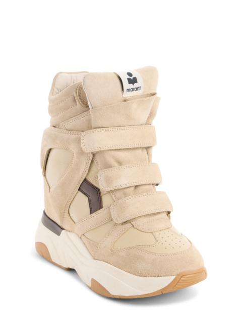 Isabel Marant Isabel Marant Balskee Hidden Wedge High Top Sneaker in Ecru/Chocolate Eccl at Nordstrom