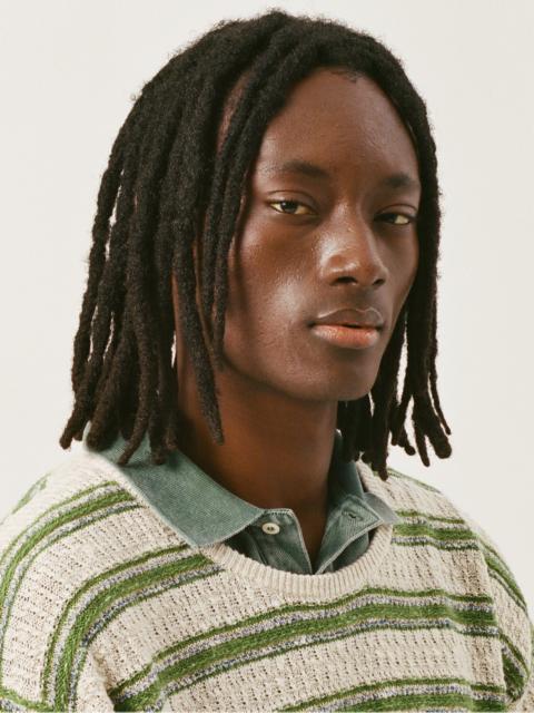 Corridor STRIPE LINEN SILK CREWNECK