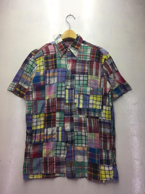 Other Designers Designer - Herve Monsigney Made in France Patchwork Check Shirt
