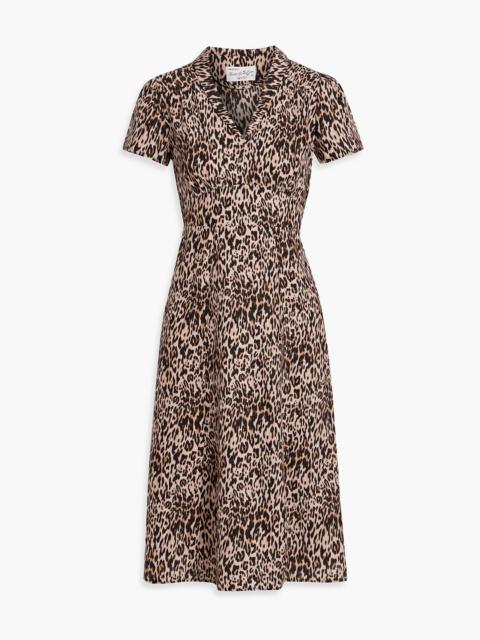 Other Designers Morgan leopard-print silk dress
