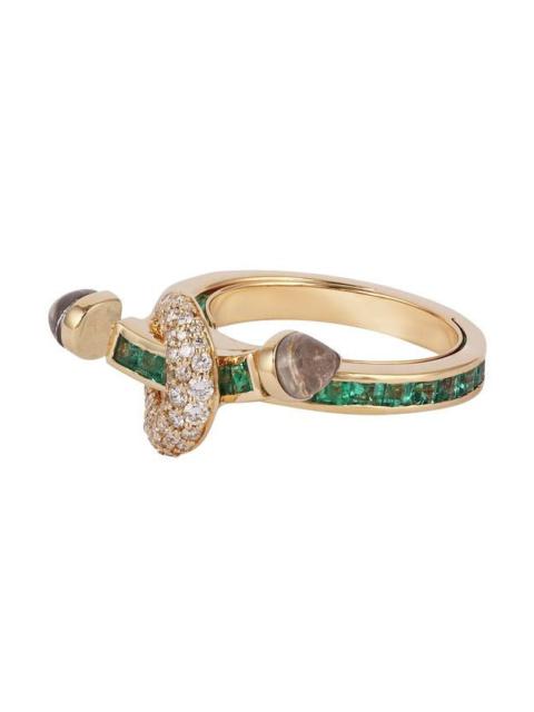 ANANYA Emerald Diamond Chakra Ring