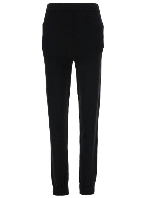 SAINT LAURENT Saint Laurent Women Black High-Waisted Leggings With Pockets In Cashmere Woman