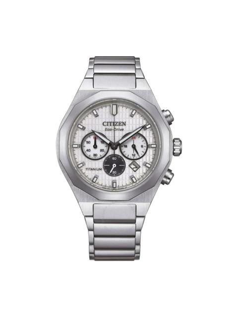 Citizen - Citizen Zenshin Senkei Chronograph Silver Dial Ladies Watch CA4690-51A