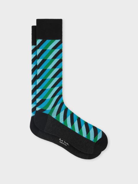 Paul Smith Zig Zag Cotton-Blend Socks