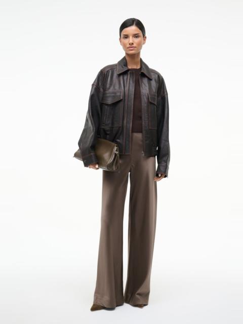 STAUD STAUD STROLL SILK PANT TRUFFLE