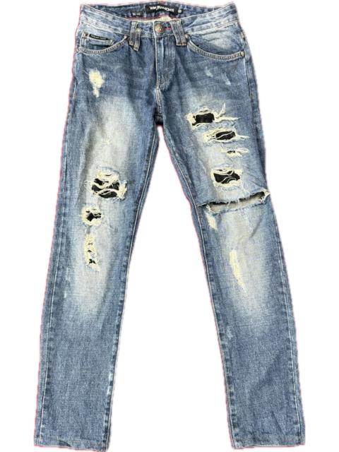 PHILIPP PLEIN PHILIPP PLEIN DISTRESS DENIM RIPPED STYLE SKINNY TYPE