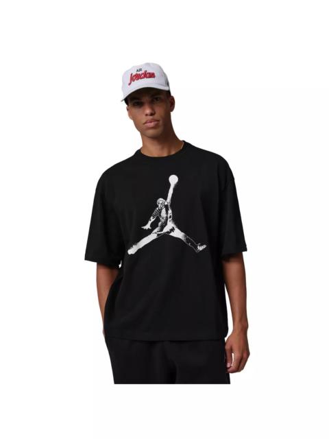 Jordan Men's Oversized Short-Sleeve large Graphic Crew Shirt -Black