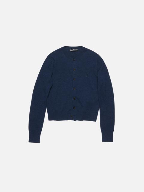 Acne Studios Fitted cardigan - yak wool - Navy melange