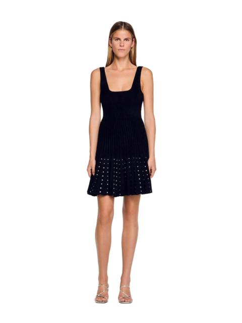 Sandro SANDRO Short rhinestone dress in Black at Nordstrom
