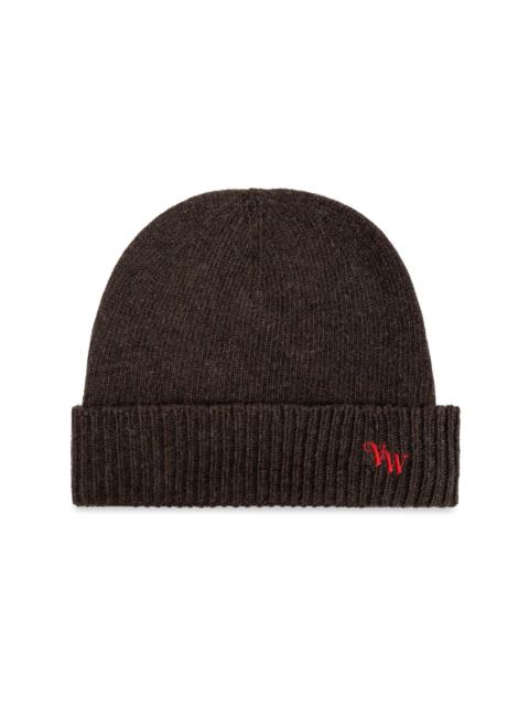 logo-embroidered cashmere beanie