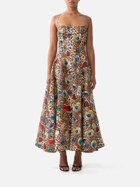 CAMILLA CORSET DRESS WITH LONG FLARED SKIRT