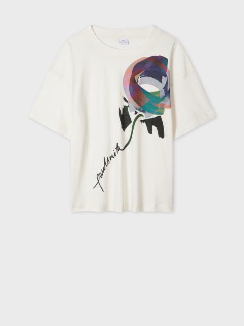 Paul Smith Women's Ecru 'Painted Spot' T-Shirt