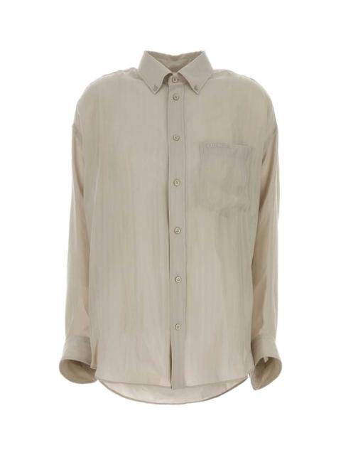 BALENCIAGA Balenciaga Women Sand Cupro Oversize Shirt