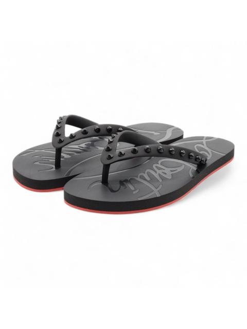 Loubi Flip Studded Flip Flops in Black 46 13US $385