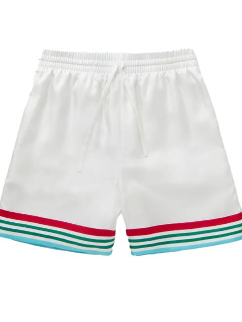 CASABLANCA CASA WAY WORLD SERIES Drawstring Shorts "White"