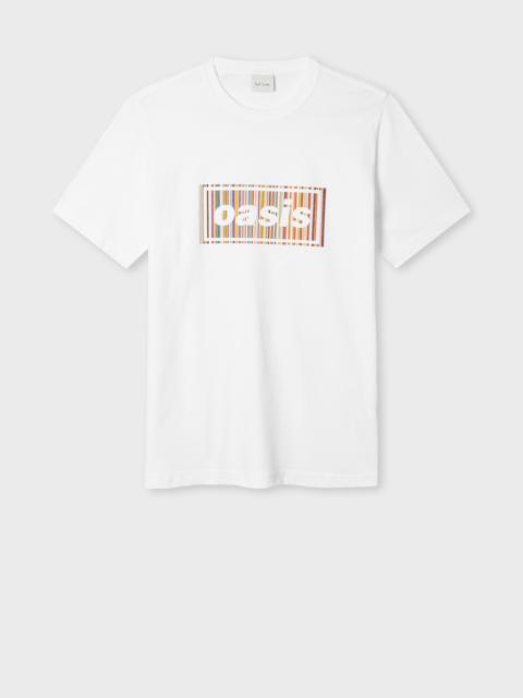 Paul Smith Paul Smith x Oasis - White 'Signature Stripe' Logo T-Shirt