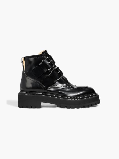 Proenza Schouler Buckled leather combat boots