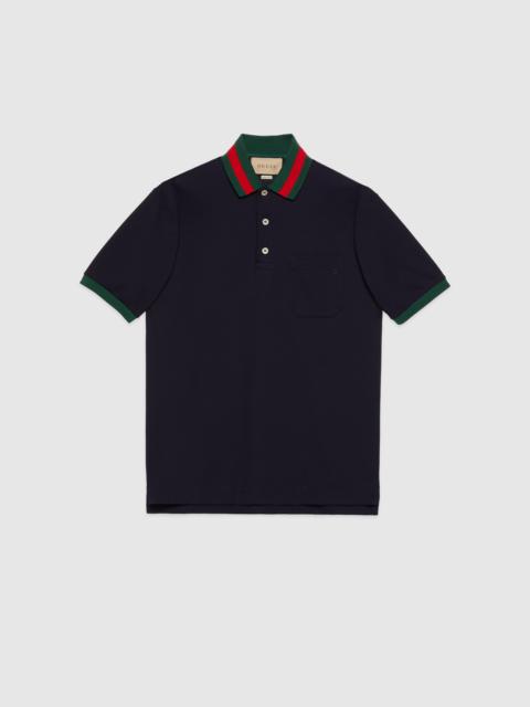 GUCCI Stretch cotton piquet polo