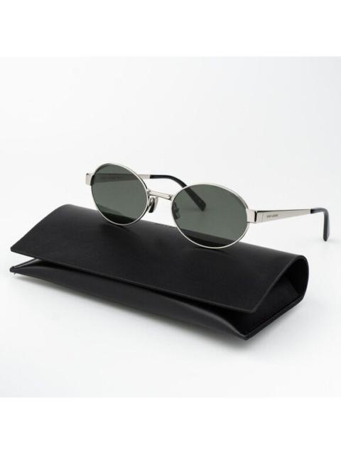 SAINT LAURENT Saint Laurent Women Sunglasses Silver Grey Oval SL692 002 BRAND NEW