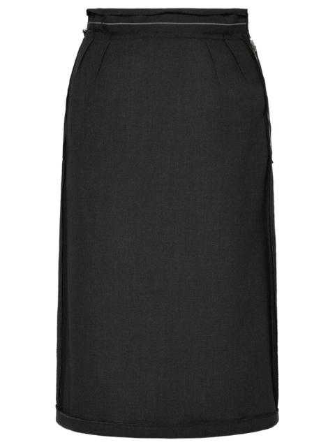 Maison Margiela Maison Margiela Women Reversed Wool Midi Skirt
