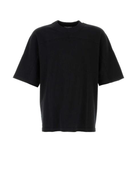 Dolce & Gabbana Dolce & Gabbana Men Black Cotton T-Shirt