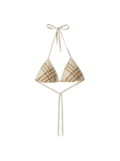 Burberry Burberry Check-Printed Halterneck Bikini Top