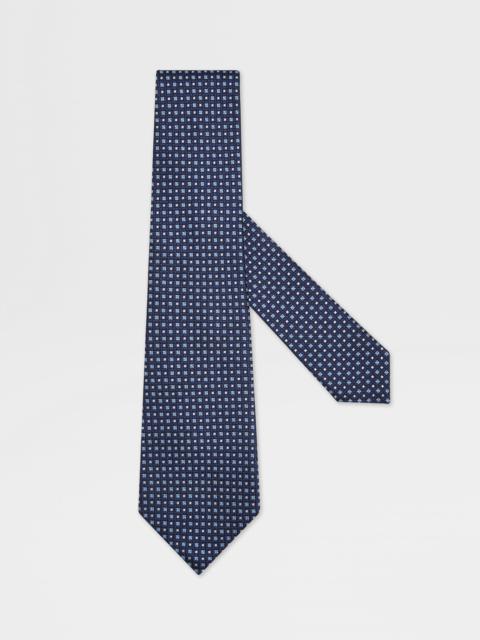 ZEGNA DARK BLUE SILK TIE