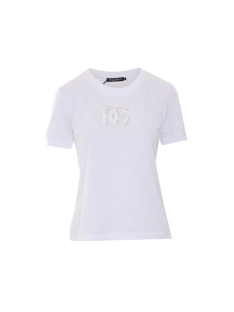 Dolce & Gabbana Dolce&Gabbana Women Dg Patch Logo T-Shirt