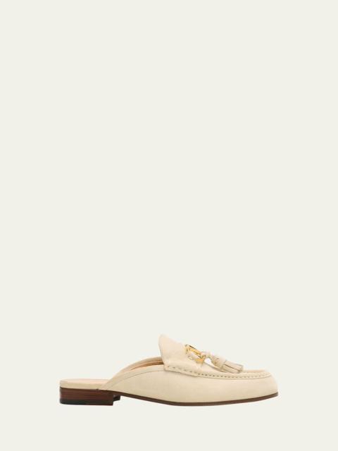 Valentino VLogo Signature Suede Loafer Mules