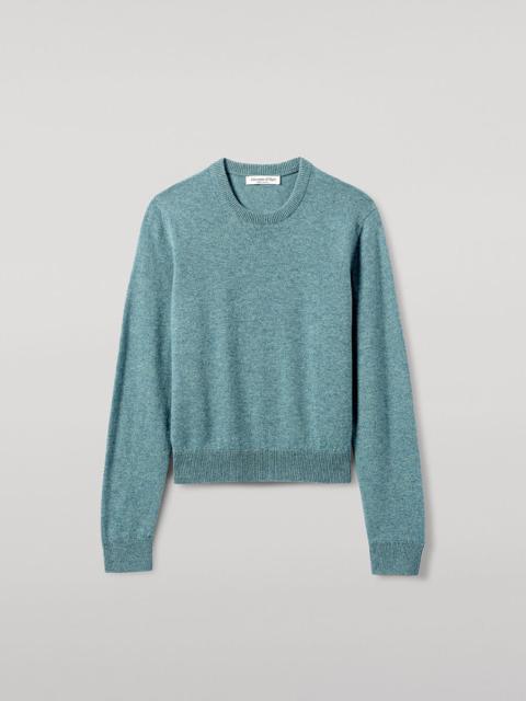 Johnstons of Elgin Classic Cashmere Green Round Neck Jumper