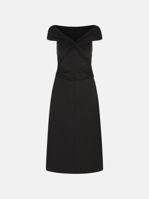 MICHAEL KORS LONGUETTE' VISCOSE BLEND DRESS WITH BARE SHOULDERS